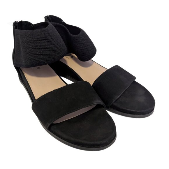 STEVEN by Steve Madden Natural Comfort Open Toe Low Heel Sandals Zip Up Size 9.5 - Picture 5 of 8